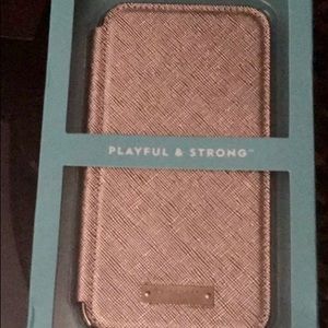 Kate Spade IPhone XR Rose Gold Folio Case and Ring